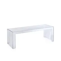 invisible side - table d'appoint  - verre clair - hauteur 40 cm