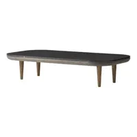table basse fly - marbre nero marquina - smoked oiled oak - 120 x 60 cm