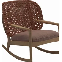 fauteuil à bascule kay low back - fife warm rose - osier cuivre