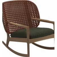 fauteuil à bascule kay low back - fife olive - osier cuivre