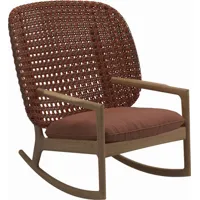 fauteuil à bascule kay high back - blend clay - osier cuivre