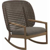 fauteuil à bascule kay high back - fife vesterhav sand - osier brindle