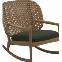 fauteuil à bascule kay low back - fife olive - moisson de l'osier