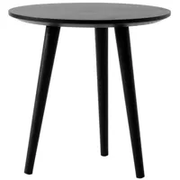 table basse in between - black lacquered eiche - ø48 x 48 cm