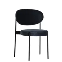 chaise series 430  - noir - harald 182 - bleu foncé
