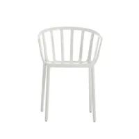 chaise avec accoudoirs venice  - blanc