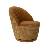 madison - fauteuil en velours - marron