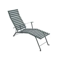 chaise longue bistro métal - 26 gris orage