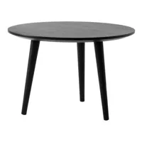 table basse in between - black lacquered eiche - ø60 x 40 cm