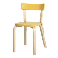 chaise 69 - assise jaune/dossier jaune