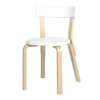 chaise 69 - assise blanc/ dossier blanc