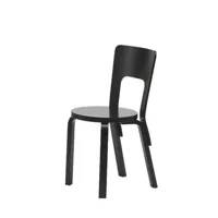 chaise 66 - pieds bouleau noir /assise bouleau noir
