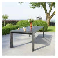 ibiza  table de jardin en aluminium noir 8 places