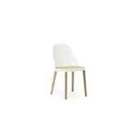 chaise allez molded assise osier chêne - white