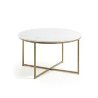 table basse ø 80 cm pierre / céramique sheffield