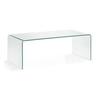 table basse 110 x 50 cm verre burano
