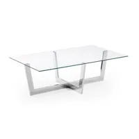 table basse 120 x 70 cm verre plam