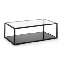 table basse 110 x 60 cm verre blackhill