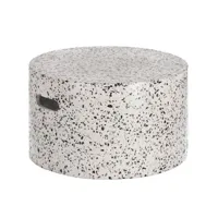 table basse de jardin ø 52 cm pierre / céramique jenell