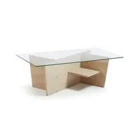 table basse 110 x 60 cm verre balwind