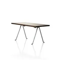 table basse officina - galvanisé - noyer naturel - 120 x 45 cm