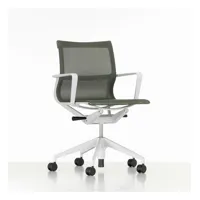 chaise de bureau physix piètement à cinq étoiles - revêtement soft grey - 03 roseau - gris doux - roulettes pour sols durs