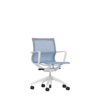 chaise de bureau physix piètement à cinq étoiles - revêtement soft grey - 09 gris glacier - gris doux - roulettes pour tapis de sol