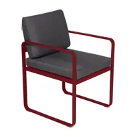 fauteuil lounge bellevie - 43 chili mat - gris graphite