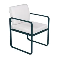 fauteuil lounge bellevie - 21 bleu acapulco - blanc grisé