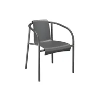 chaise avec accoudoirs nami outdoor dining - gris