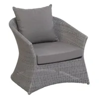 fauteuil de jardin en résine tressée zenith gris galet