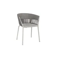chaise avec accoudoirs ria tissée - gris fer