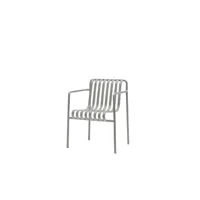 chaise avec accoudoirs palissade dining - gris brume