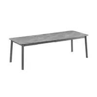 table rectangulaire à allonge 190/250 x100 cm oron master en aluminium lafuma
