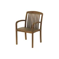 fauteuil repas en acacia brun