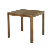 table carrée en acacia brun