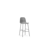 chaise de bar form structure en acier - gris - 75 cm