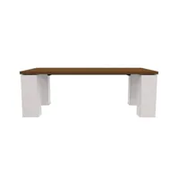 table de salle à manger inout 33/34 - blanc - 210 cm