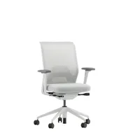 chaise de bureau id mesh - revêtement soft grey - planocremeweiß/sierragrau - diamond mesh soft grey - roulettes dures pour tapis