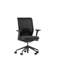 chaise de bureau id mesh - noir - planodunkelgraunero - diamond mesh nero - roulettes dures pour tapis