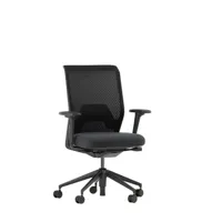 chaise de bureau id mesh - noir - planodunkelgraunero - diamond mesh nero - roulettes souples pour sols durs
