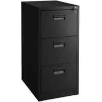 armoire de bureau verrouillable étagère meuble 3 tiroirs noir 08_0000376