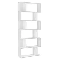 bibliothèque armoire étagère jusqu'à 8 kg charge par compartiment 192 cm blanc 03_0004687