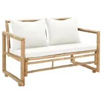 canapé de jardin à 2 places avec coussins 115 x 65 x 72 cm bambou 02_0011856