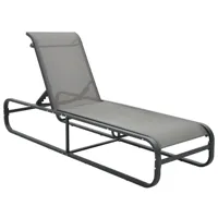 transat chaise longue bain de soleil lit de jardin terrasse meuble d'extérieur aluminium et textilène gris 02_0012252