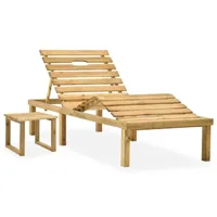 transat chaise longue bain de soleil lit de jardin terrasse 200 x 70 x (31,5-77) cm meuble d'extérieur avec table bois de pin imprégné 02_0012605
