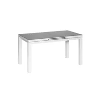 table aluminium extensible 6-8 couverts  ibiza perle