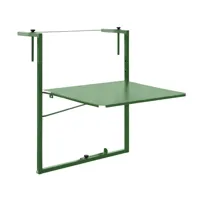 table de balcon réglable soléa - 55x45 cm - vert pâle