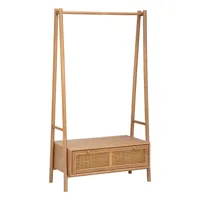 meuble d'entrée vestiaire en bois avec 1 tiroir h 162 cm