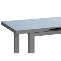 table à manger d'extérieur extensible en aluminium gris ibiza anthracite avec 8 fauteuils - jardiline
